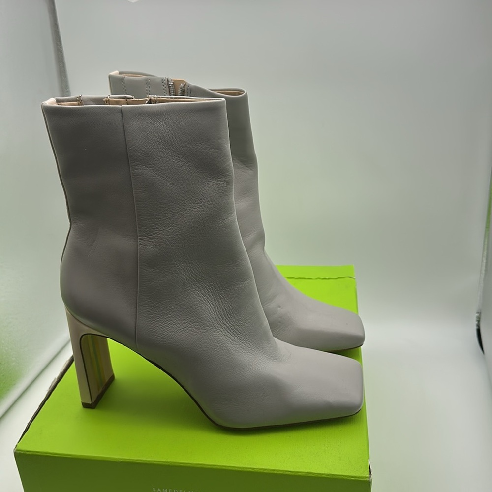 NWT SAM EDELMAN ANIKA PEBBLE GRET LEA heeled boots size 10